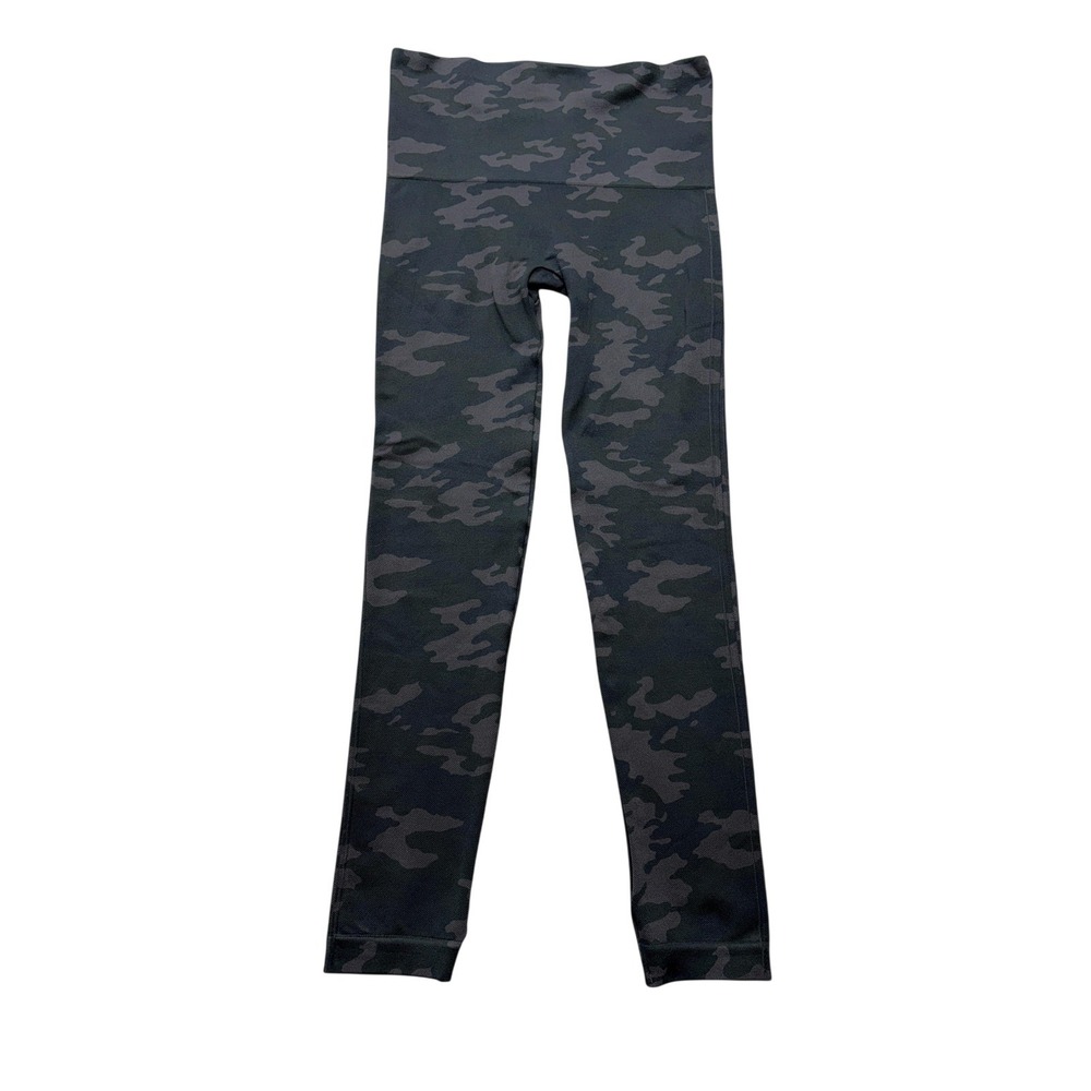 Spanx Womens M Black Camo High Rise‎ Ankle Shaping Leggings FL3515